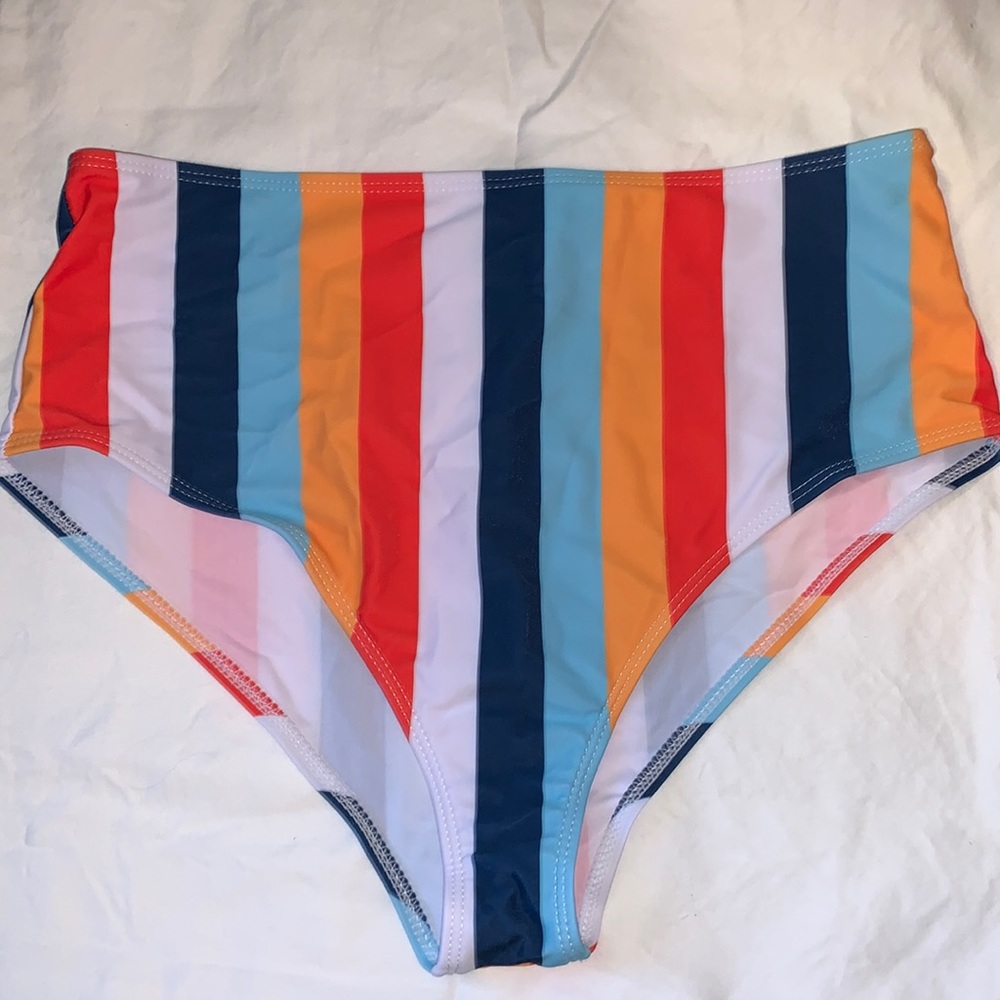 SHEIN striped bikini bottoms